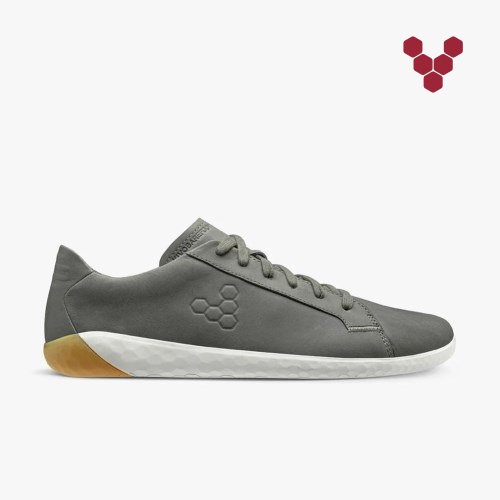 Vivobarefoot Geo Court II Mens Trainers Grey UK VUBH